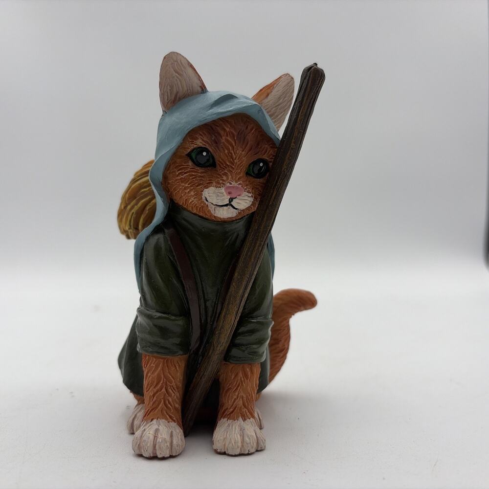 Hawthorne Village Purr-fect Christmas Pageant Cat Figurine FAITHFUL FARMER
